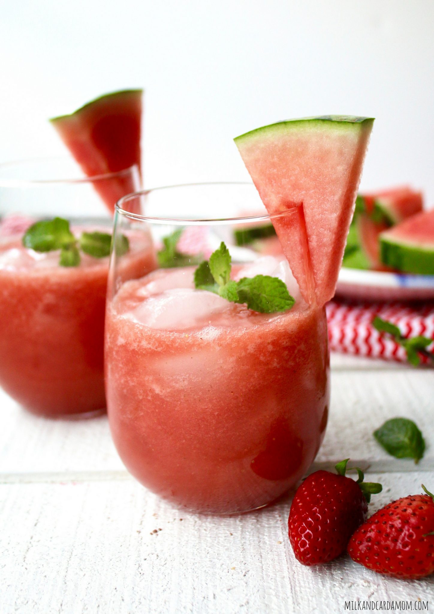 Watermelon and Strawberry Agua Fresca Milk & Cardamom